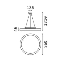 Sospensione Moderna Fly Alluminio-Materie Plastiche Bianco Led 18W 4000K