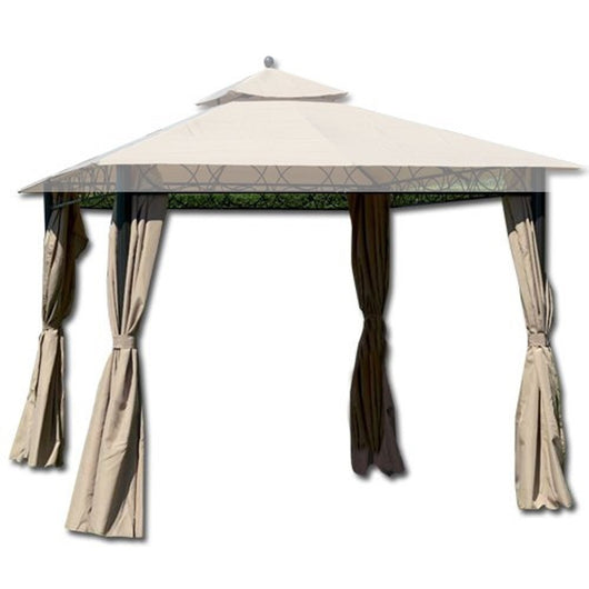 RICAMBIO SET 4 TELI LATERALI PER GAZEBO EDEN 3X3 COLORE BIANCO misure dei teli 260x200H