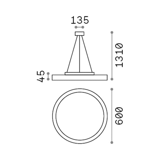 Sospensione Moderna Fly Alluminio-Materie Plastiche Bianco Led 53W 3000K