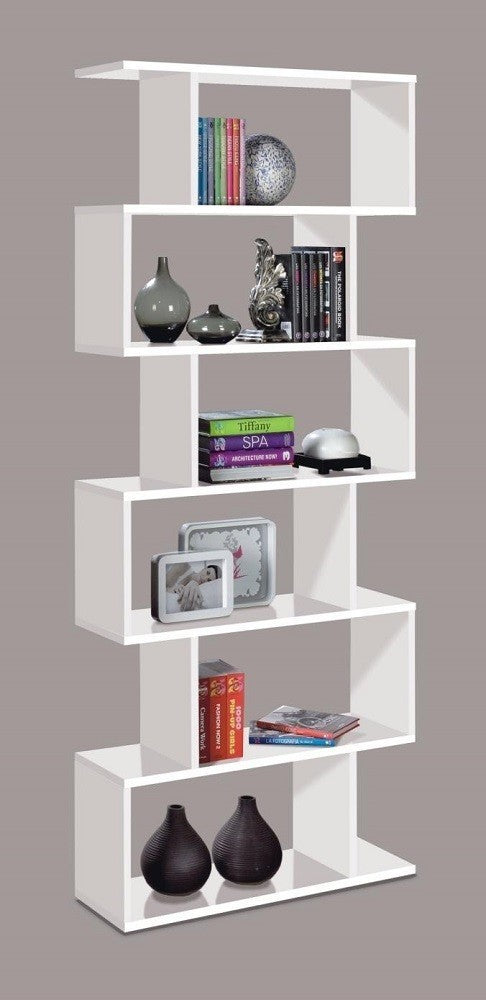 KIT LIBRERIA  ATHENA  CM.80X25X192H BIANCA PARETE ATTREZZATA SCAFFALE