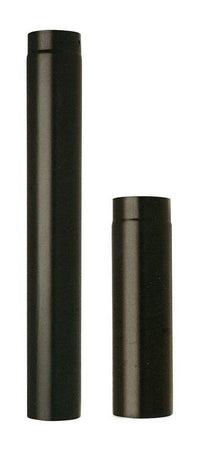 TUBO PER STUFA D.12X50 PORCELLANATO PESANTE NERO OPACO MM.1,2