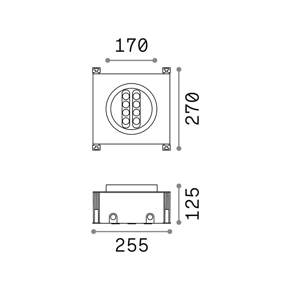 Tecnico Moderno Taurus Alluminio Cromo Led 13,5W 3000K Luce Calda