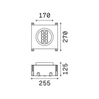 Tecnico Moderno Taurus Alluminio Cromo Led 13,5W 3000K Luce Calda