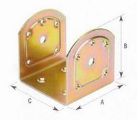 PIASTRA SUPPORTO AD U A PARETE 10 PZ. PER FISSAGGIO TRAVI LEGNO MM.A90XB90XC91