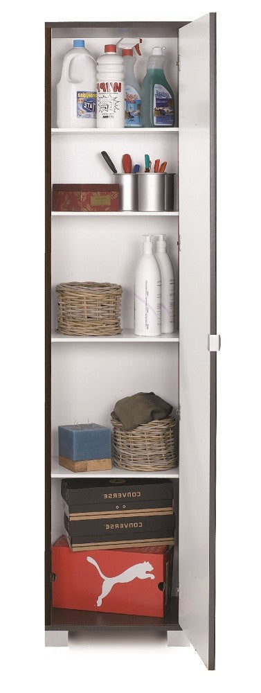 Mobile Colonna 1 anta con specchio naturale H190 L43 P29 Cm colore Cemento 744spk Sarmog