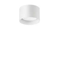 Plafoniera Moderna Spike Metallo Bianco 1 Luce Gx53 9W 3000K Luce Calda