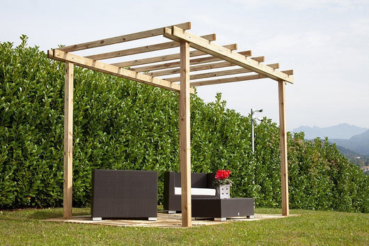 GAZEBO PERGOLA 300X400 LEGNO PINO MASSELLO IMPREGNATO