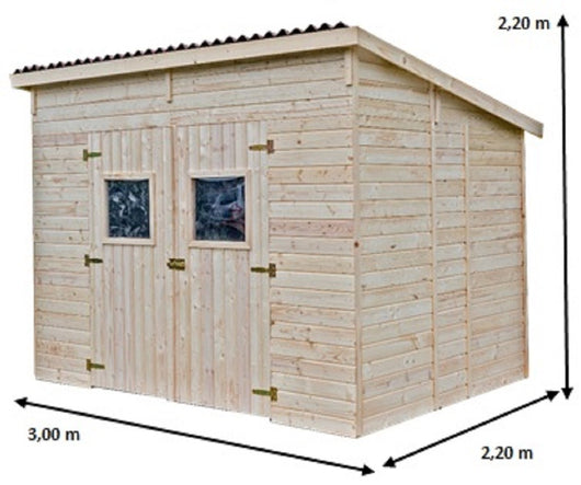 CASETTA FORESTA IN LEGNO MASSELLO A PANNELLI 16 MM 280X200 CON PAVIMENTO