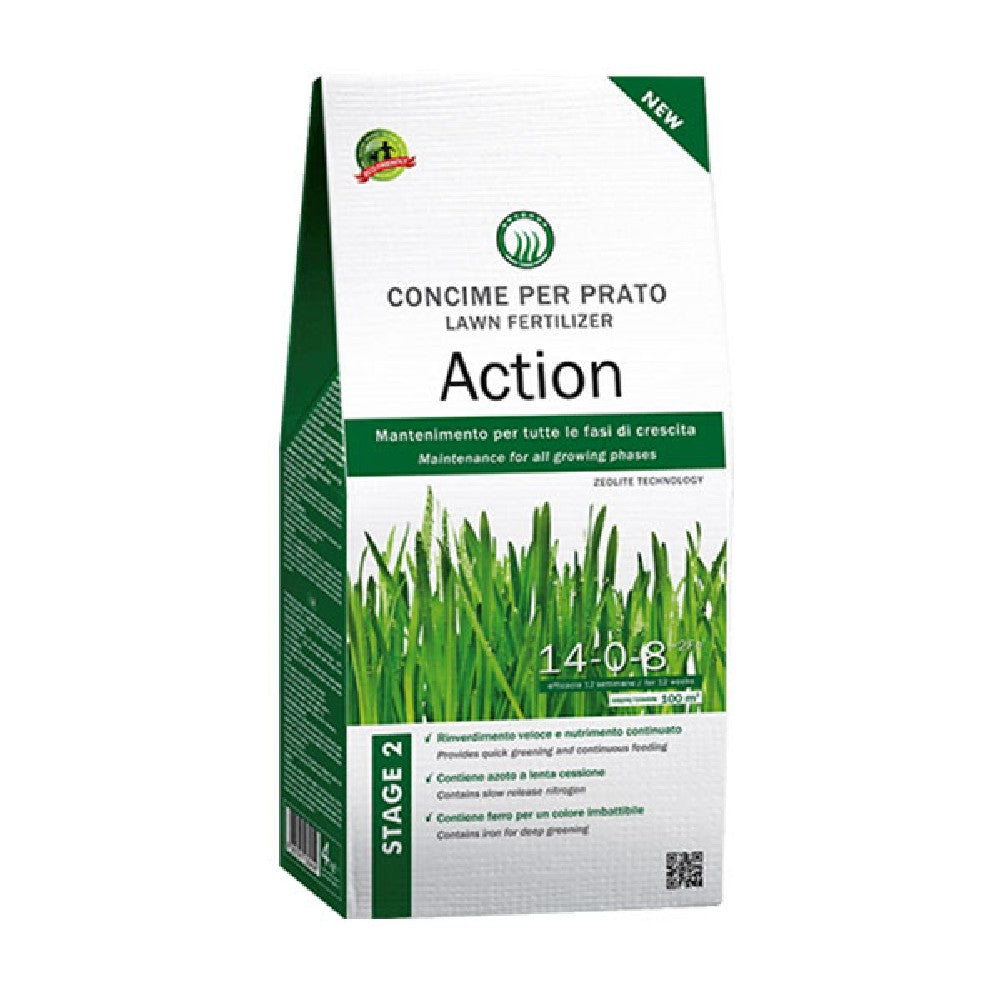 CONCIME PER PRATO primaverile estivo ACTION STAGE 2 HERBATECH 4 KG PROFESSIONALE