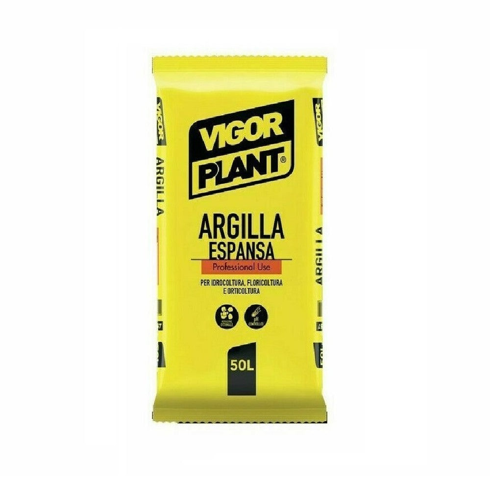 ARGILLA ESPANSA VIGORPLANT a ph NEUTRO DA 50 LT per drenaggio PIANTE