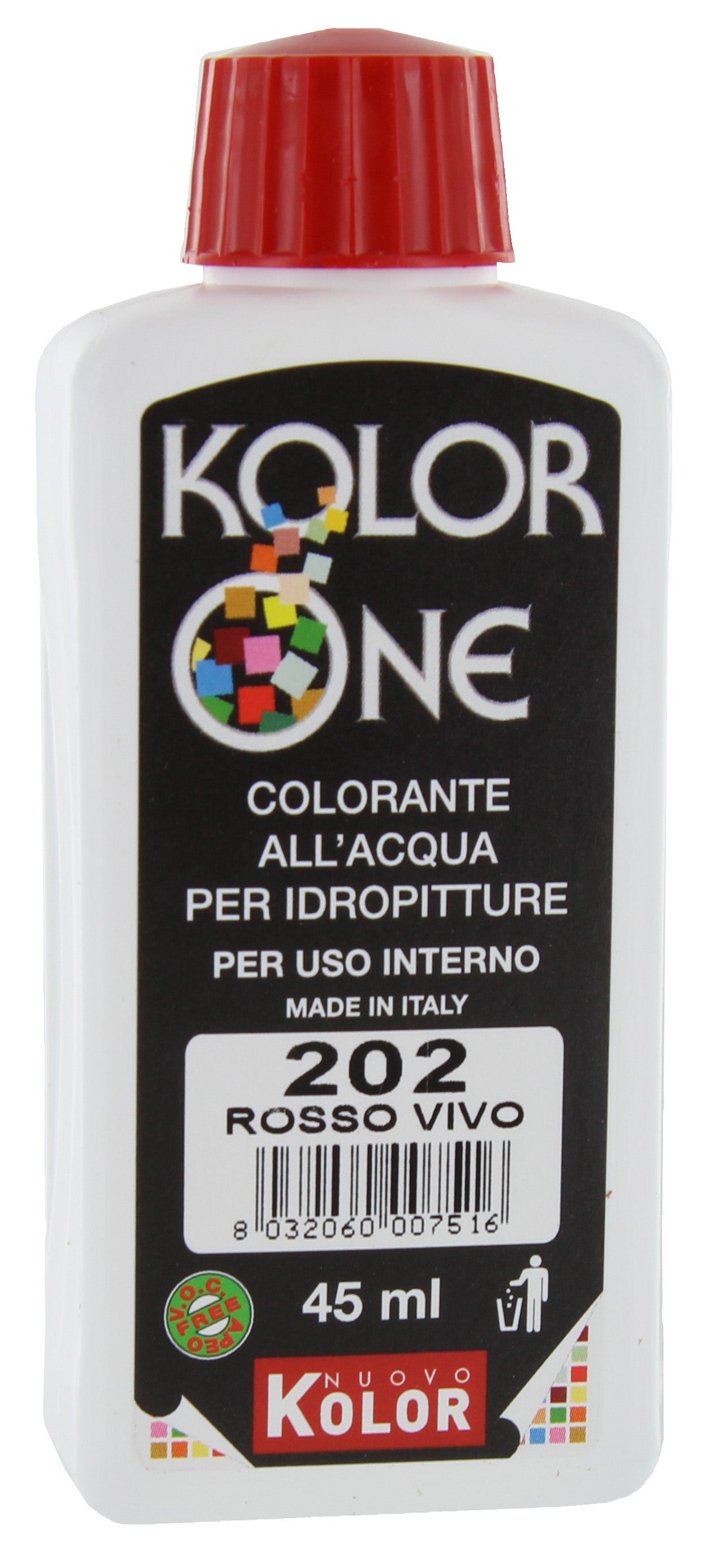 COLORANTE KOLOR ONE ML.45 N.202 ROSSO VIVO  PZ 12,0