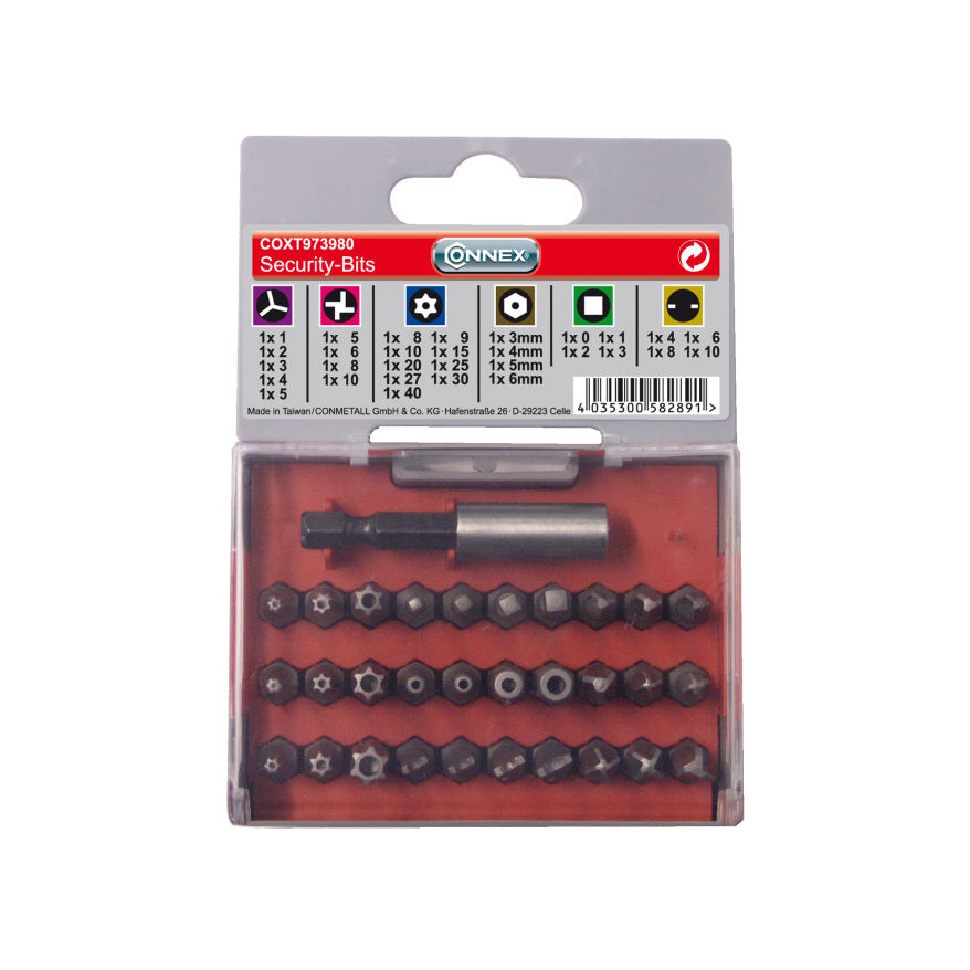 Set Inserti Tri Wing Torq Torx Hex Square Slit Punte Avvitatore Giraviti 30 Pz