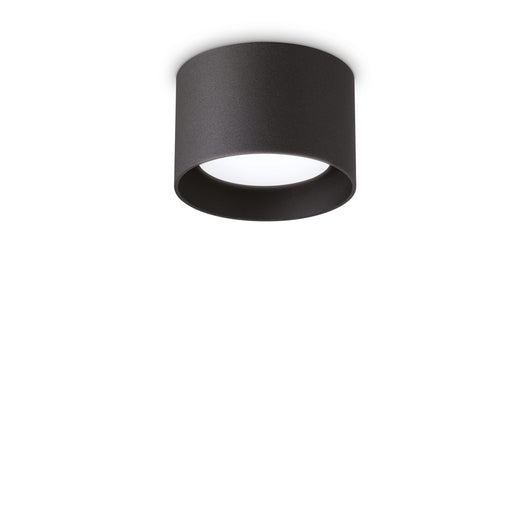 Plafoniera Moderna Spike Metallo Nero 1 Luce Gx53 9W 3000K Luce Calda