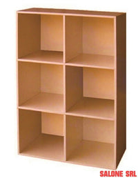 KIT MOBILE LIBRERIA IN MELAMINICO Mod. CUBO 61X29,5X91H COLORE CILIEGIO