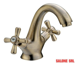 RUBINETTO MISCELATORE PER LAVABO SERIE CROCE SOFIA BRONZO