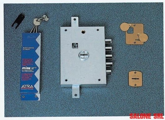 SERRATURA TRIPLICE ANTIFURTO A DOPPIA MAPPA PER PORTE BLINDATE DA APPLICARE ATRA ART.6112-1 SE