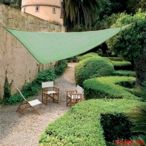 TELO VELA TRIANGOLO OMBREGGIANTE VERDE GAZEBO OMBRELLONE COPERTURA MT.5X5X5