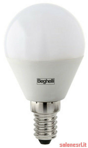 LAMPADA 10PZ BEGHELLI LED 56819 SFERA E14 W5 FREDDA 6500K LAMPADINA