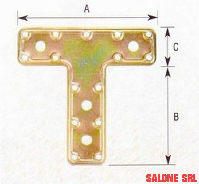 PIASTRA ACCIAIO A T 10 PZ.PER FISSAGGIO TRAVI LEGNO  160X115X45