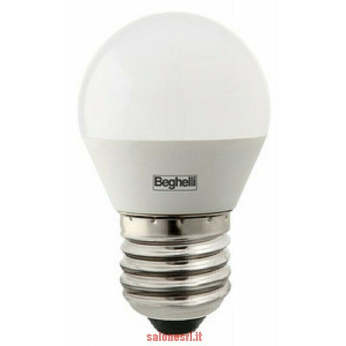 LAMPADA 10PZ BEGHELLI LED 56815 SFERA E27 W5 FREDDA 4000K LAMPADINA