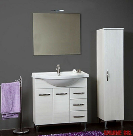 MOBILE BAGNO CLAUDIA COMPLETO 82X35X84H BIANCO PORTUNA