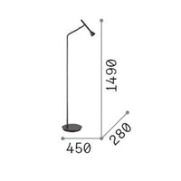 Piantana Moderna Diesis Metallo Nero Led 4,5W 3000K Luce Calda