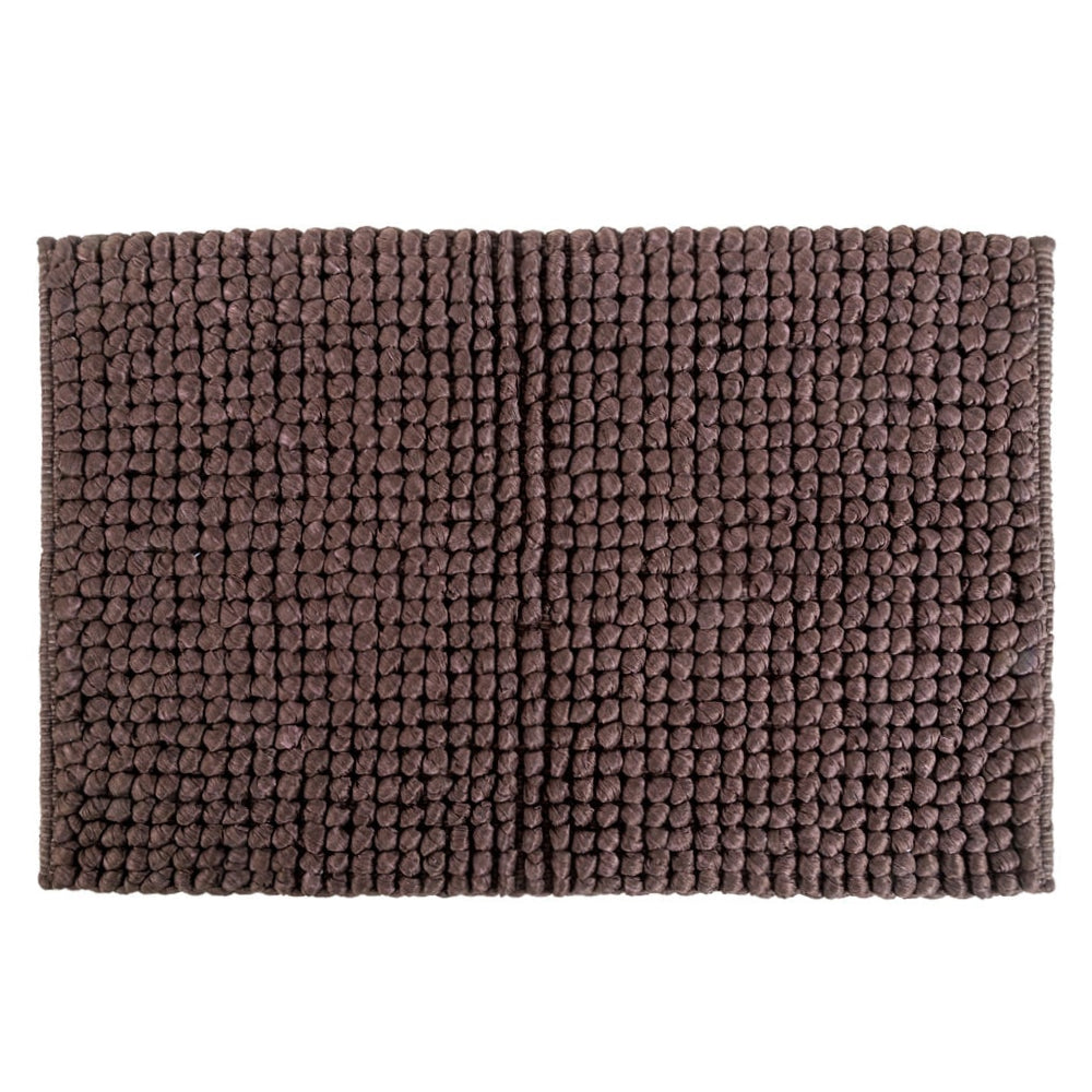 Tappeto bagno Rug cm 110x60 in fibra naturale e cotone con intreccio tessuto. Colore Marrone CipÃ¬ Bathroom