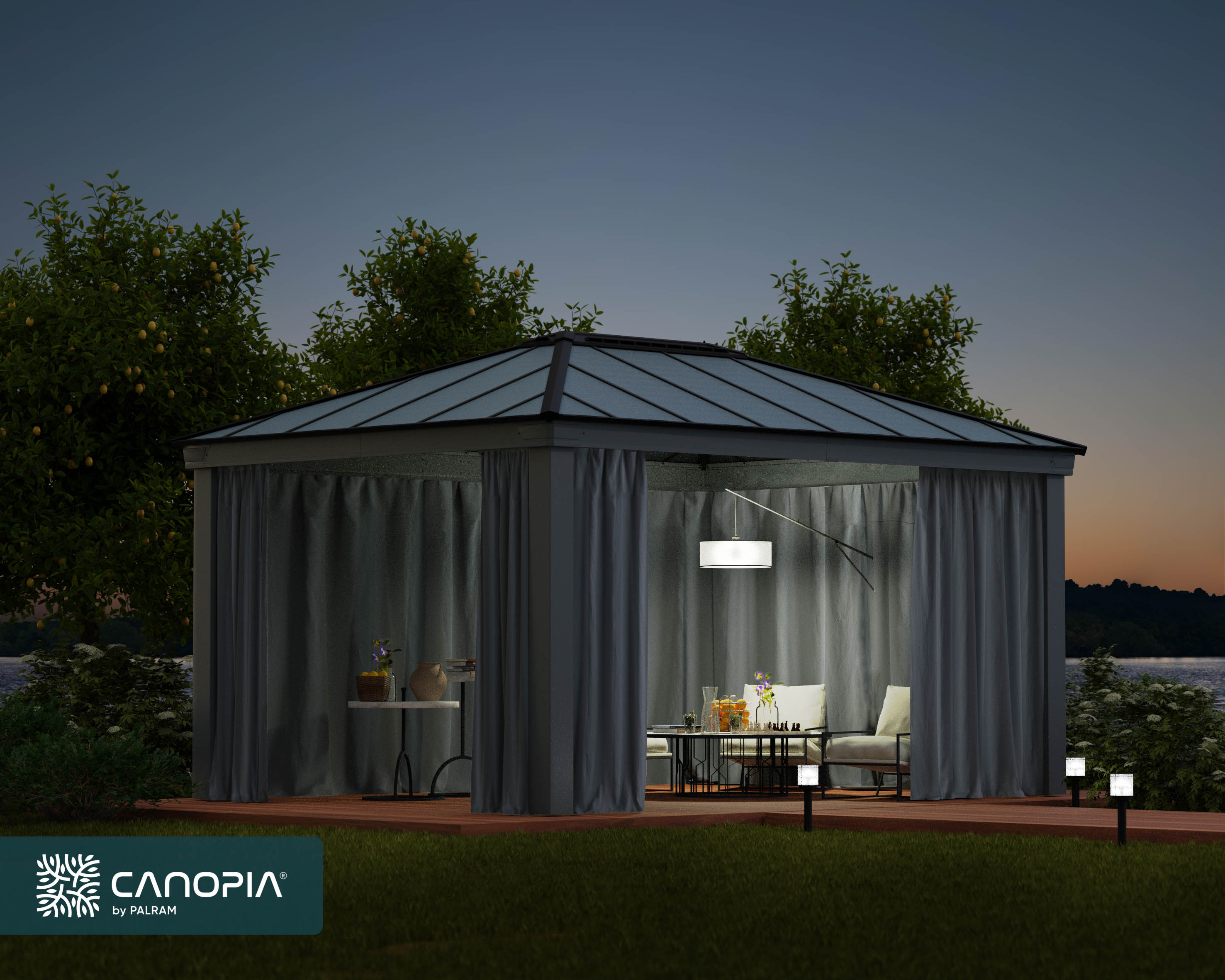 Set Di Tende Per Gazebo Dallas 3.6X5 m