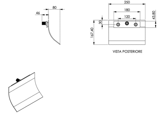 Soffione bocca vasca o doccia a cascata completa