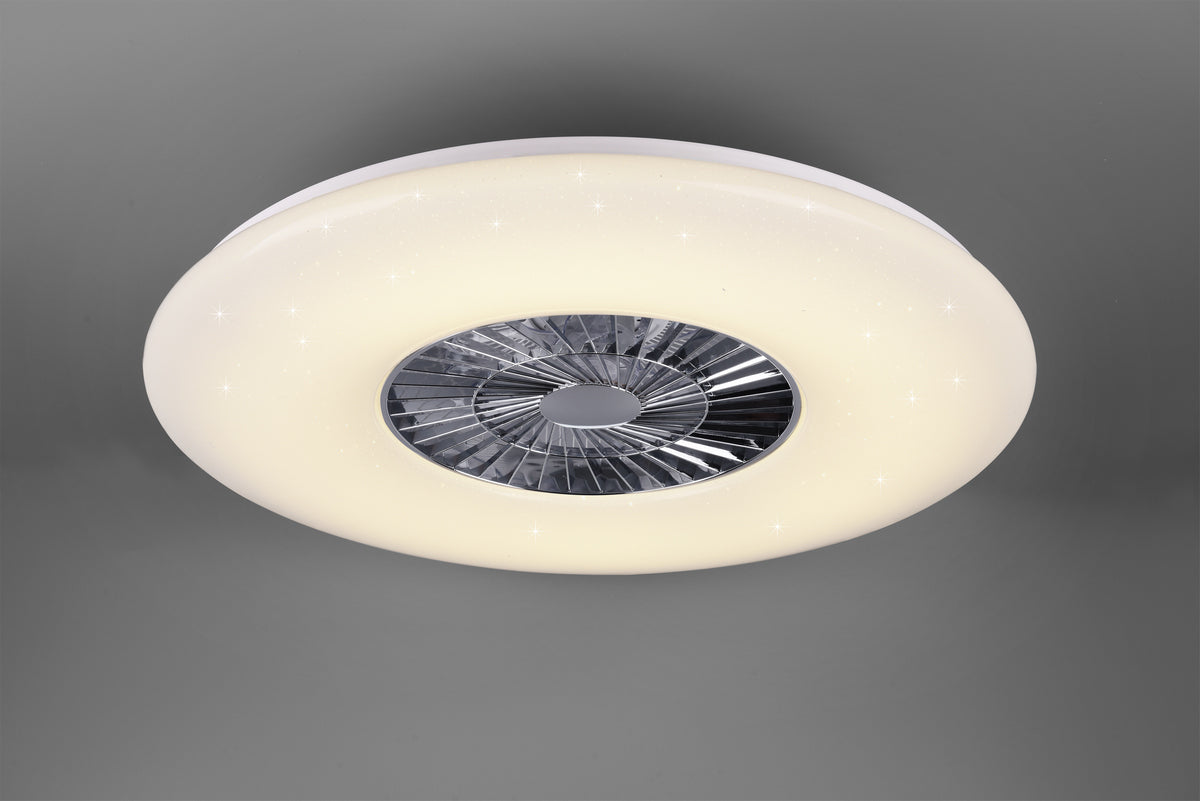 Ventilatore da Soffitto Plafoniera Lampada Led senza Pale Glitter Visby Trio