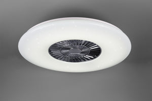 Ventilatore da Soffitto Plafoniera Lampada Led senza Pale Glitter Visby Trio