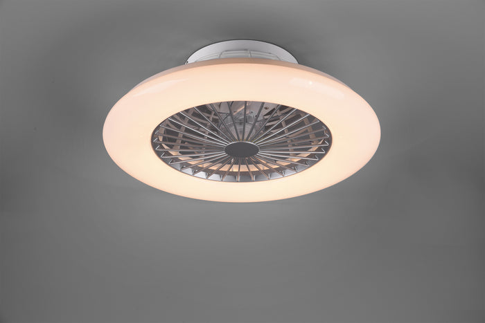 Ventilatore da Soffitto con Lampada Plafoniera Led Glitter Rotondo Stralsun Trio