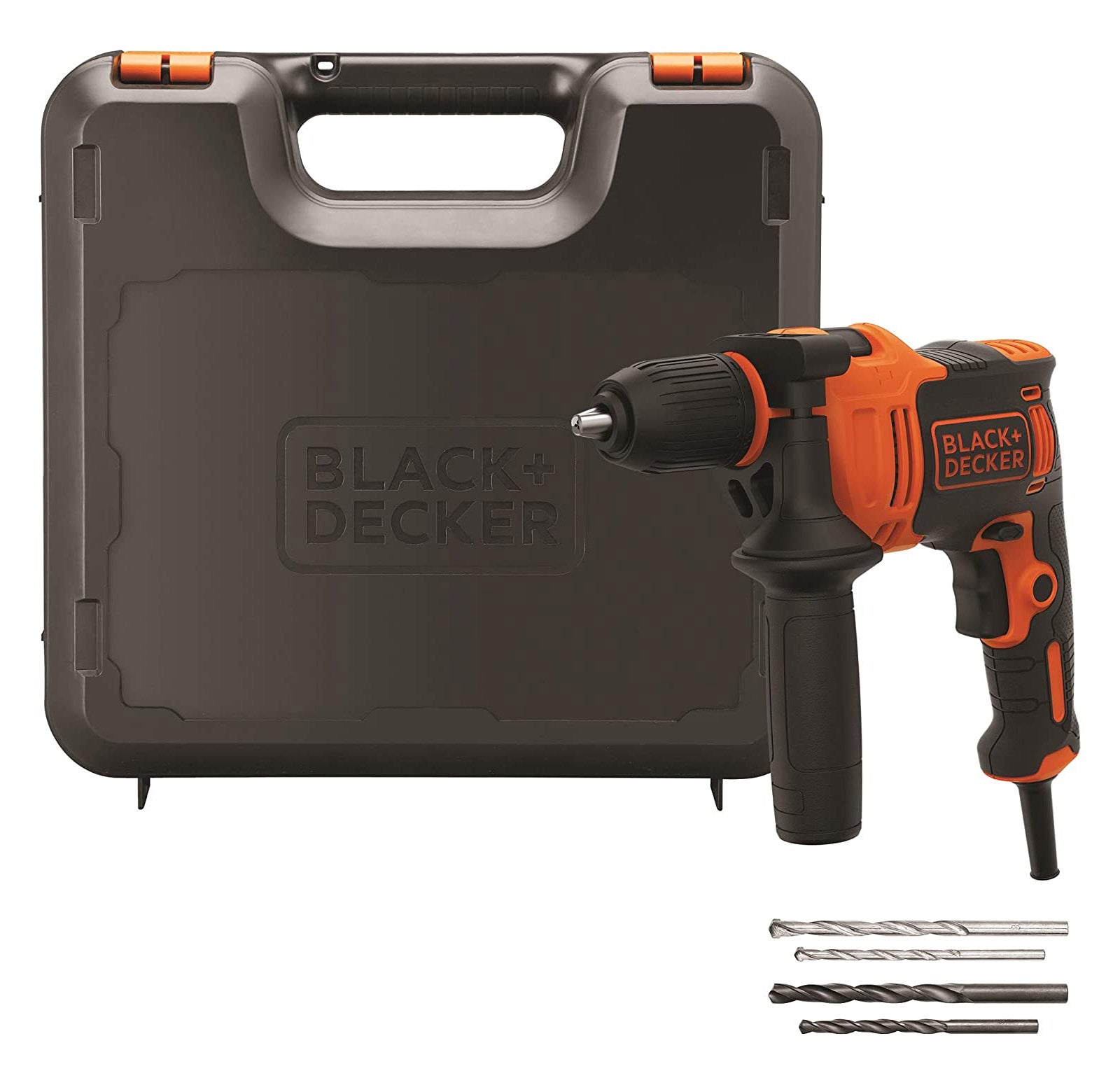 Trapano a Percussione Elettrico 710 W Black Decker BEH710K-QS Valigetta e Punte