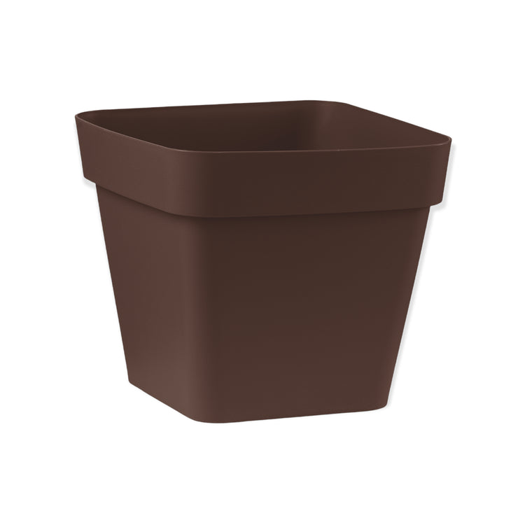 Vaso Cleo quadrato in plastica 24 cm Veca Color: BRONZO