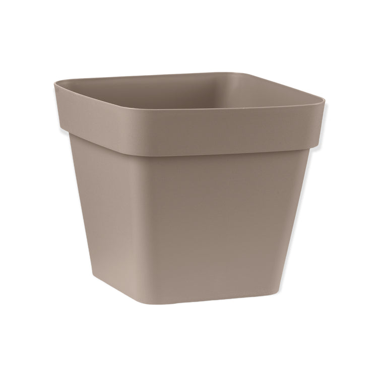 Vaso Cleo quadrato in plastica 24 cm Veca Color: AVANA