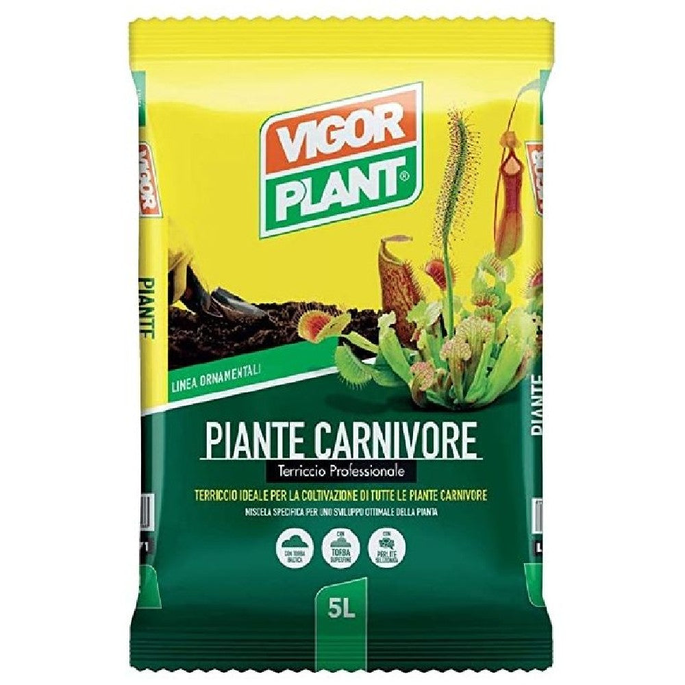 Terriccio per PIANTE CARNIVORE VIGORPLANT 5LT saracenia Dionea muscipula