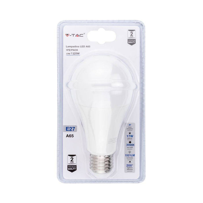 Lampadina LED E27 17W A65 3000K (Blister 1 Pezzo)