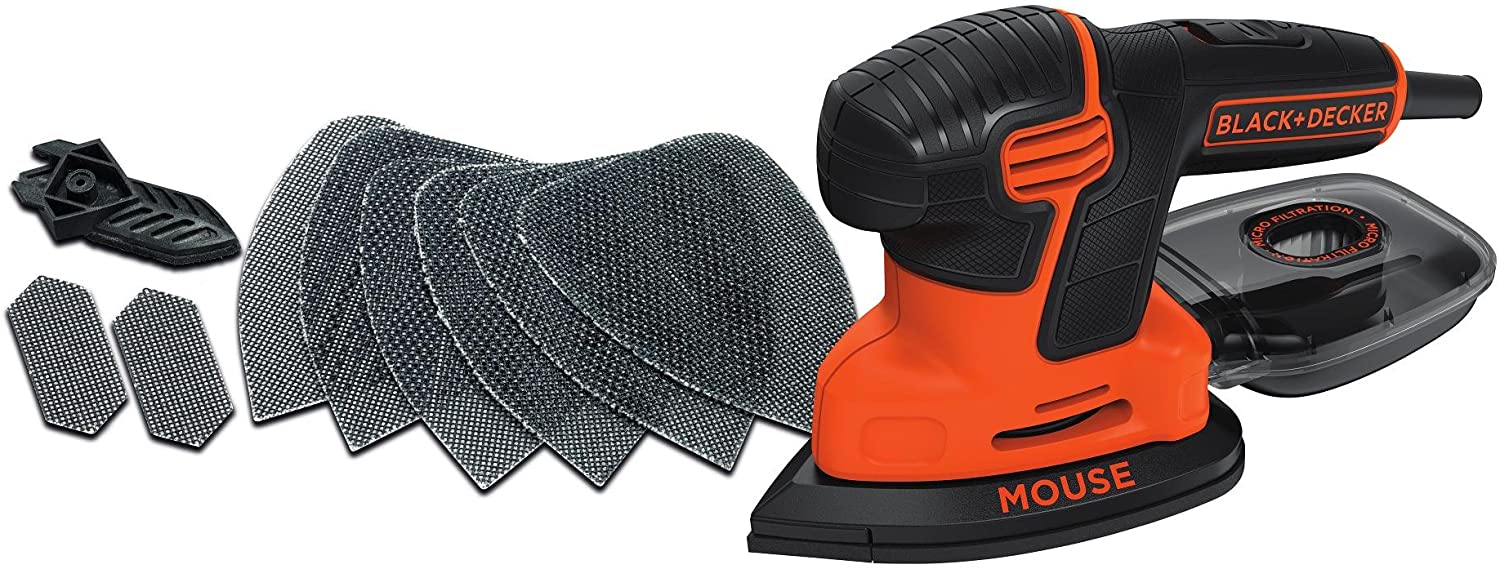 Levigatrice Mouse Delta 120 W Black Decker KA2000-QS Piccola Mutliuso Leggera