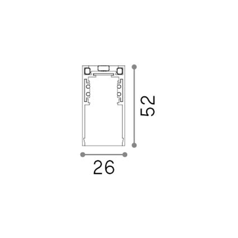 Profilo Alto 100Cm Ego Alluminio Bianco