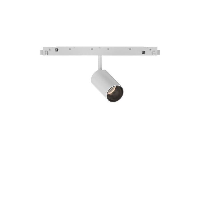 Faretto Binario Singolo On-Off Ego Alluminio Bianco 1 Luce 8W 3000K Luce Calda