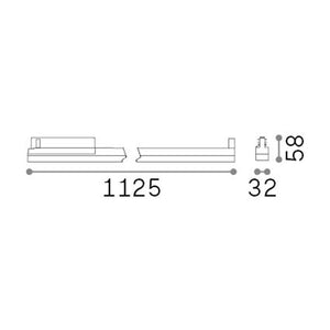 Proiettore Lineare Display Metallo Nero Led 40W 3000K L.112,5Cm