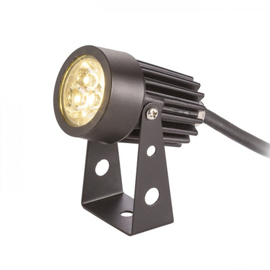 Lampada proiettore GUN con picchetto nero  230V LED 3x1W 30Â° IP65  3000K