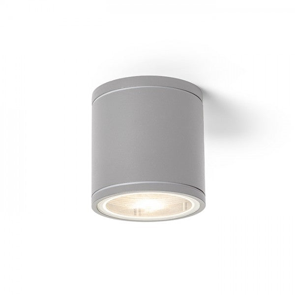 Faretto cilindrico LIZZI da soffitto grigio argento  230V GU10 35W IP54