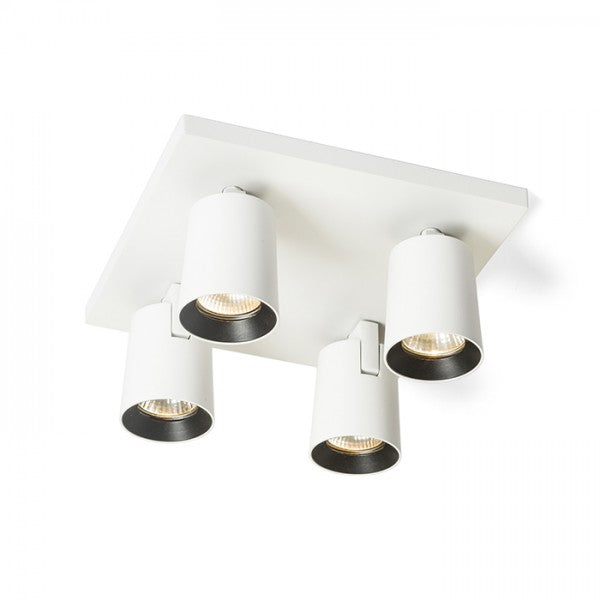 Faretto KENNY IV da soffitto bianco/nero  230V GU10 4x35W