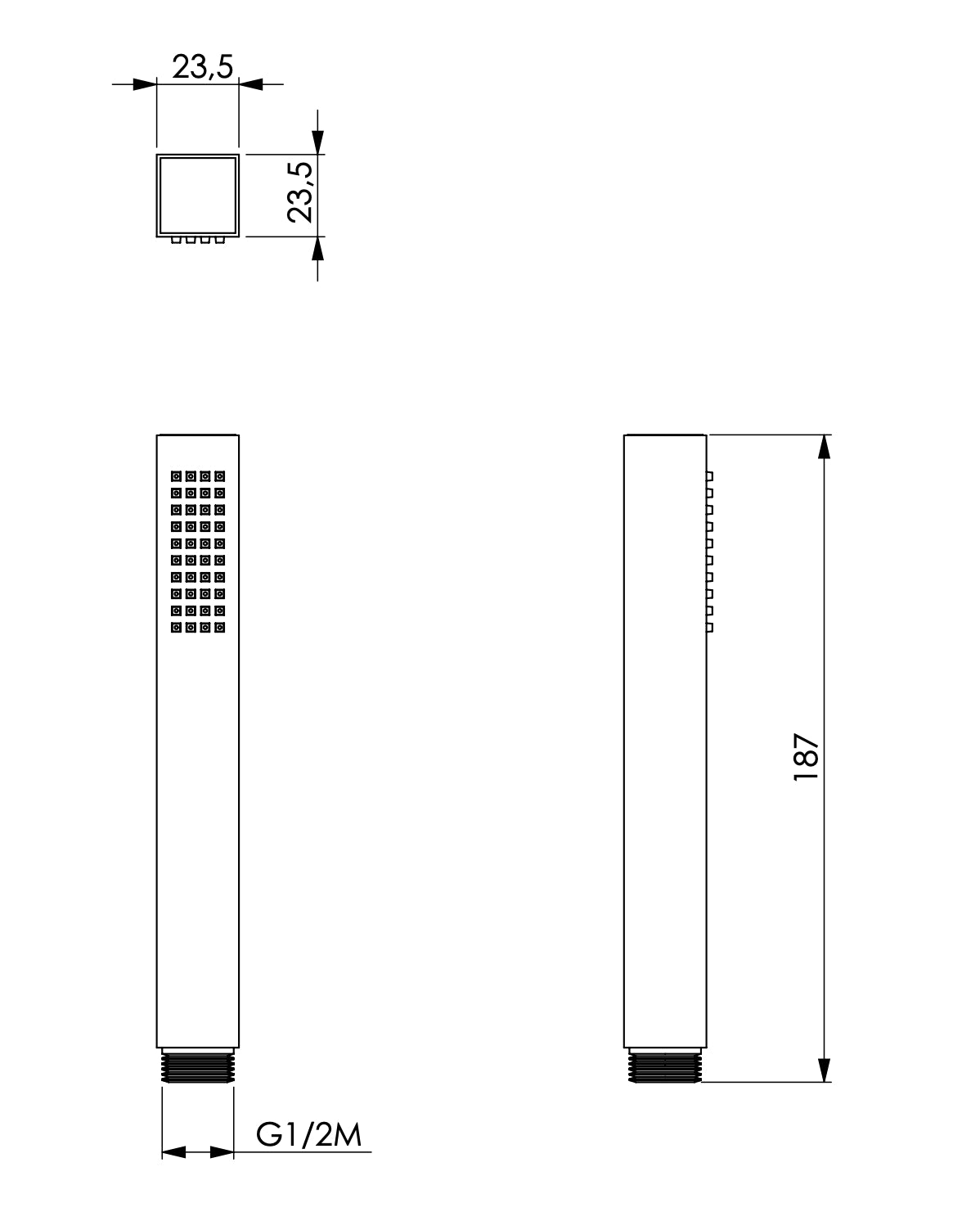 Doccetta squadrata, quadrata di design