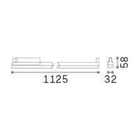 Proiettore Lineare Display Metallo Bianco Led 40W 3000K L.112,5Cm