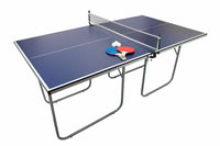 Tavolo da Ping Pong Pieghevole 76,5x102,5x181 cm con Kit Racchette e Palline