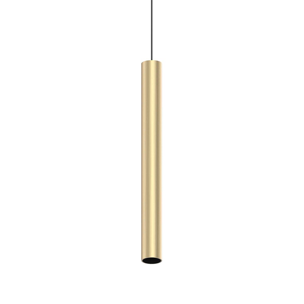 Pendente Tubolare On-Off Ego Alluminio Ottone Led 12W 3000K Luce Calda