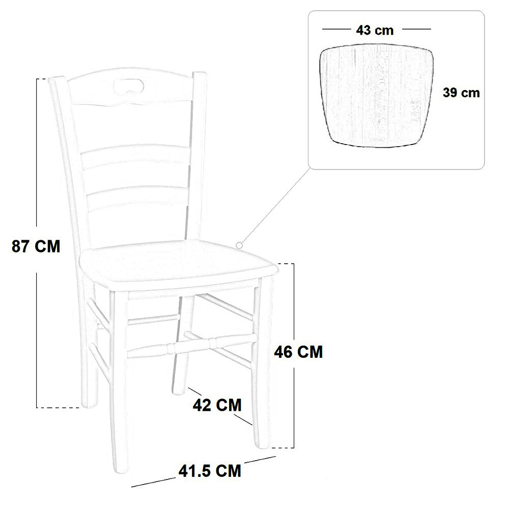 Sedia in legno loris grigio cemento ral 7036 seduta in massello x 2