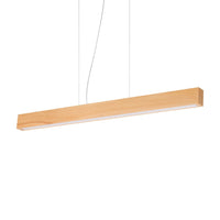 Sospensione Industrial-Minimal Craft Legno Marrone Led 37W 3000K